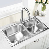 キッチンシンク 台所流し台 69*39cm 2槽 オーバー アンダー 304ステンレス