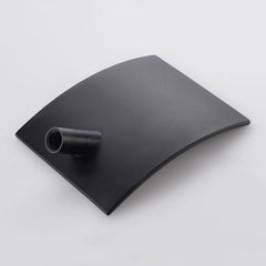 壁付水栓 注ぎ口 水道蛇口 ステンレス製 滝状吐水口 黒(ハンドル無し) - Kansofurni