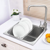 キッチンシンク 台所流し台 46*40cm オーバー アンダー 304ステンレス 18in