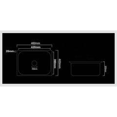 キッチンシンク 台所流し台 46*40cm オーバー アンダー 304ステンレス 18in