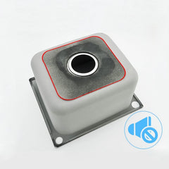 キッチンシンク 台所流し台 46*40cm オーバー アンダー 304ステンレス 18in