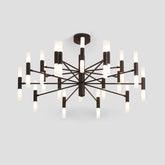 LEDシャンデリア リビング照明 ダイニング 寝室 ランプ 枝型 オシャレ 20/40灯 黒金色