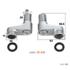 クランク 取付脚 配管用ソケット 延長 水栓部品 水流調整 止水付 銀 2個入り