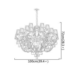 シャンデリア クリスタル照明 リビング 吹き抜け ダイニング照明 黒色 豪華 - Kansofurni