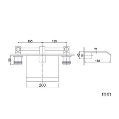 壁付蛇口 バス水栓 水道蛇口 浴槽水栓 冷熱混合栓 2ハンドル 銀 - Kansofurni