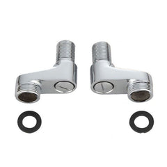 クランク 取付脚 配管用ソケット 延長 水栓部品 水流調整 止水付 銀 2個入り