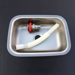 壁付シンク 簡易流し台 ガーデンシンク 35*25cm オーバー アンダー 排水栓&排水トラップ付 壁掛け式 1槽 - Kansofurni