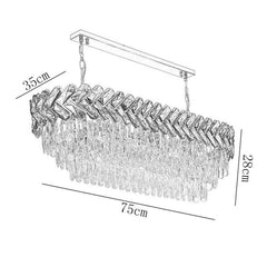 ペンダントライト クリスタル 天井照明 リビング 吹き抜け 店舗 豪華 L75cm 6灯 - Kansofurni