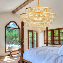 ペンダントライト クリスタル 天井照明 リビング 吹き抜け 店舗 豪華 80cm 12灯 - Kansofurni