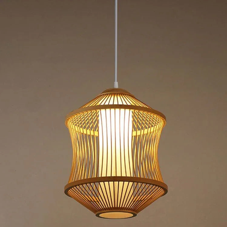 ペンダントライト 天井照明 リビング 店舗 ダイニング 玄関 寝室 和室和風 竹木 1灯 - Kansofurni