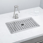 お水受け皿 小型シンク ミニ手洗い台 33*20cm オーバー アンダー 304ステンレス ヘアライン 1槽