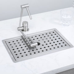 お水受け皿 小型シンク ミニ手洗い台 33*20cm オーバー アンダー 304ステンレス ヘアライン 1槽