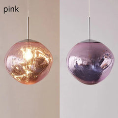 ペンダントライト リビング照明 ダイニング 吹き抜け 店舗 天井照明 熔岩 ガラス 1灯 - Kansofurni