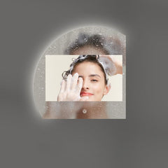 LED化粧鏡 室内用ミラー 壁掛け 美容室 ホテル 半円形 インテリア オシャレ - Kansofurni