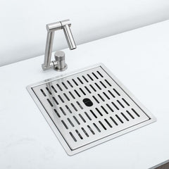 キッチンシンク ナノ台所流し台 29*33cm オーバー アンダー 304ステンレス 手作り 蓋付 蛇口付 ヘアライン 1槽