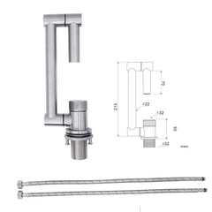 キッチンシンク ナノ台所流し台 29*33cm オーバー アンダー 304ステンレス 手作り 蓋付 蛇口付 ヘアライン 1槽