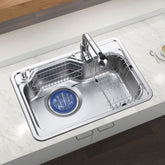 キッチンシンク 台所流し台 68*46cm オーバー アンダー 304ステンレス 手作り 1槽