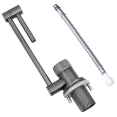 キッチンシンク ナノ台所流し台 36*42cm オーバー アンダー 304ステンレス 折畳み式浄水器用蛇口付 蓋付 黒 1槽