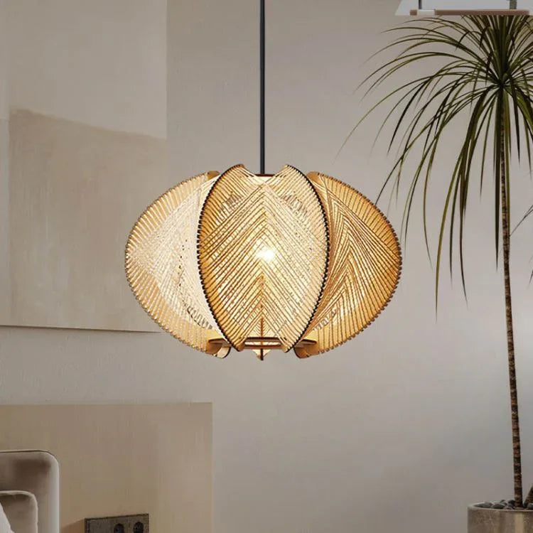 ペンダントライト リビング照明 レトロ ソリッドウッド 侘寂 北欧風 手作り - Kansofurni