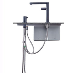 キッチンシンク ナノ台所流し台 49*27cm オーバー アンダー 304ステンレス カップ洗浄付 黒 - Kansofurni