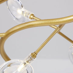 LEDシャンデリア リビング照明 ダイニング 寝室 ランプ 枝型 45灯 黒色 金色