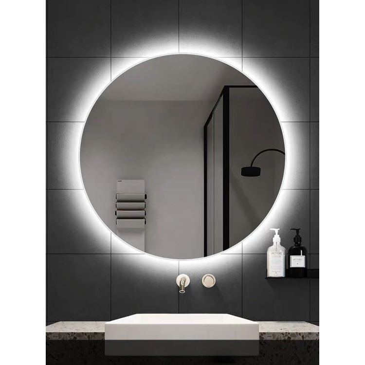 LED化粧鏡 室内用ミラー 浴室鏡 壁掛け サロン 美容室 丸型 オシャレ - Kansofurni