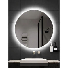 LED化粧鏡 室内用ミラー 浴室鏡 壁掛け サロン 美容室 丸型 オシャレ - Kansofurni