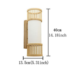 壁掛け照明 ウォールランプ ブラケット 間接照明 玄関 和室和風 竹木 1灯 - Kansofurni
