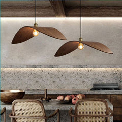 ペンダントライト リビング照明 玄関 書斎 天井照明 木製 侘寂 レトロ