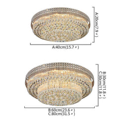 LEDシーリングライト クリスタル照明 リビング 天井照明 豪華 D40/60/80cm - Kansofurni
