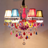 シャンデリア クリスタル リビング照明 寝室 子供屋 店舗 カラフル 5/6/8/10灯 - Kansofurni