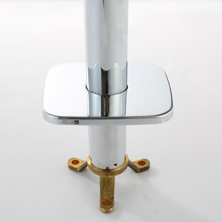 水栓 床置きシャワー水栓 床立ち上げ式浴槽蛇口 冷熱混合栓 水栓金具 銀 - Kansofurni