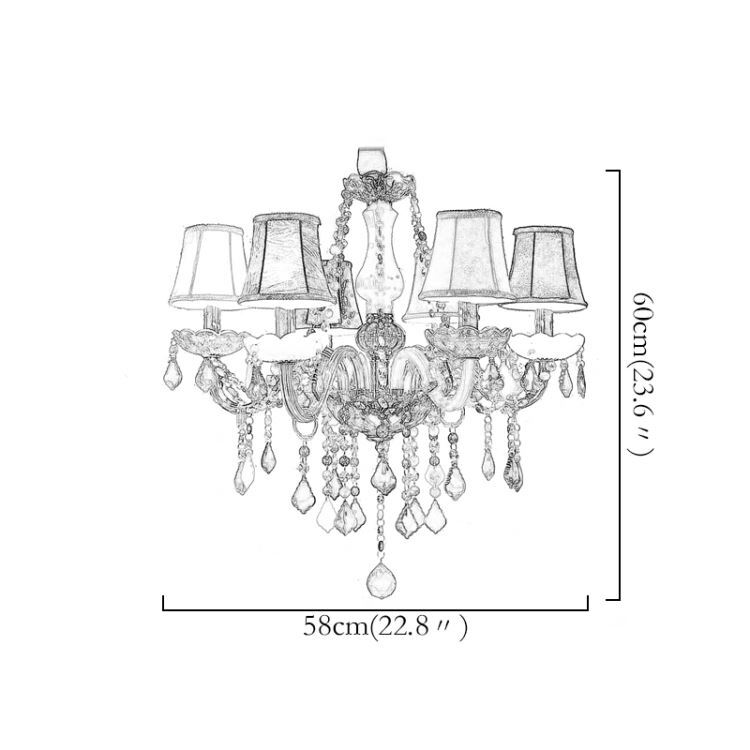 シャンデリア クリスタル リビング照明 寝室 子供屋 店舗 カラフル 5/6/8/10灯 - Kansofurni