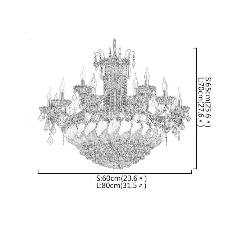 ペンダントライト クリスタル照明 リビング 吹き抜け 照明器具 豪華 D60/80cm - Kansofurni