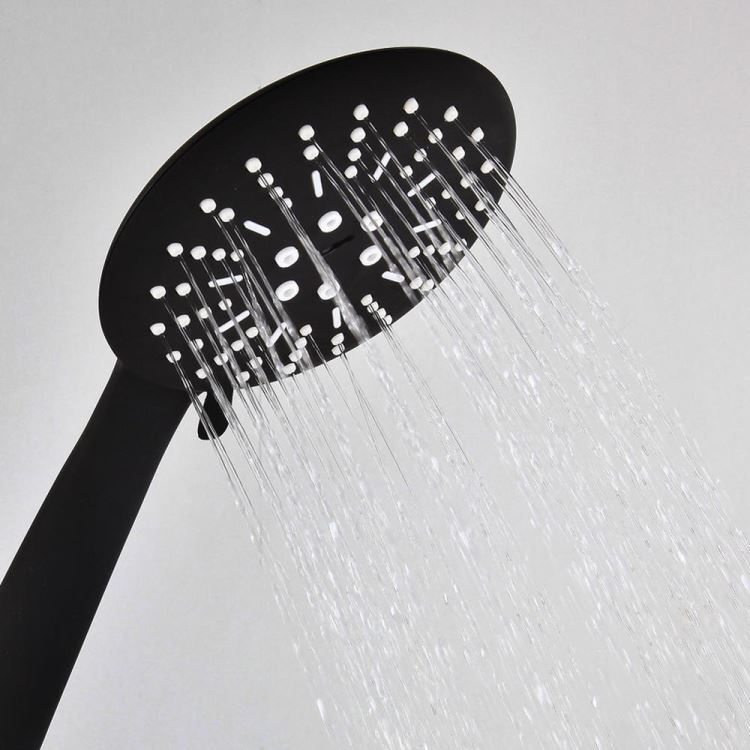 シャワー水栓 ヘッド+ハンド+蛇口 シャワーバー ステンレス製 オシャレ 黒 - Kansofurni