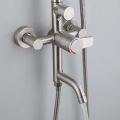 シャワー水栓 サーモスタット混合栓 ヘッド+ハンド+蛇口 シャワーシステム - Kansofurni