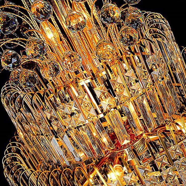 ペンダントライト クリスタル照明 吹き抜け ホテル 別荘 天井照明 豪華 H160/200/300cm - Kansofurni