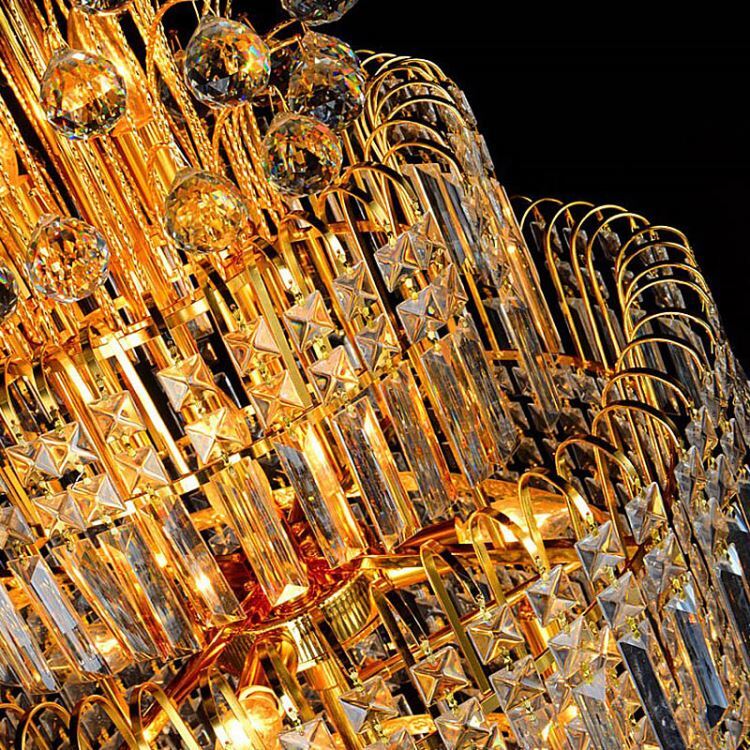 ペンダントライト クリスタル照明 吹き抜け ホテル 別荘 天井照明 豪華 H160/200/300cm - Kansofurni