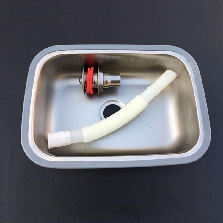 壁付シンク 簡易流し台 ガーデンシンク 35*25cm オーバー アンダー 排水栓&排水トラップ付 壁掛け式 1槽 - Kansofurni