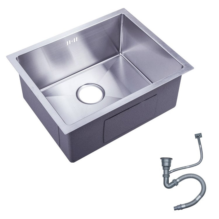 キッチンシンク 台所流し台 52*42cm オーバー アンダー 201ステンレス 手作り 1槽 - Kansofurni