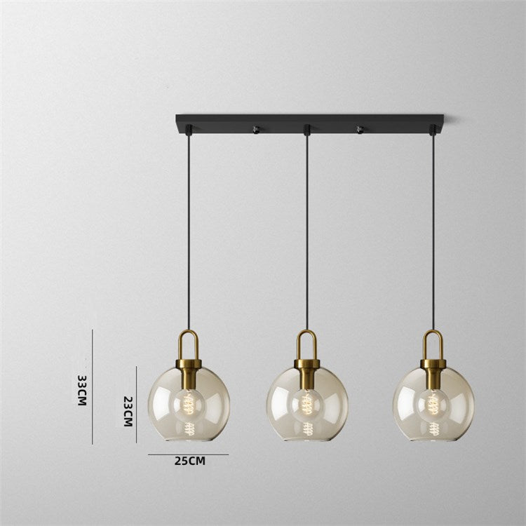 ペンダントライト ダイニング リビング 店舗 天井照明 ガラス 円形/長方形 3灯 - Kansofurni