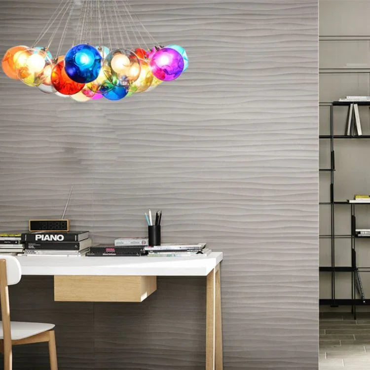 LEDペンダントライト リビング照明 ダイニング 吹き抜け 店舗 カラフル 1/3/5/7/10/14/16/19/25灯 - Kansofurni