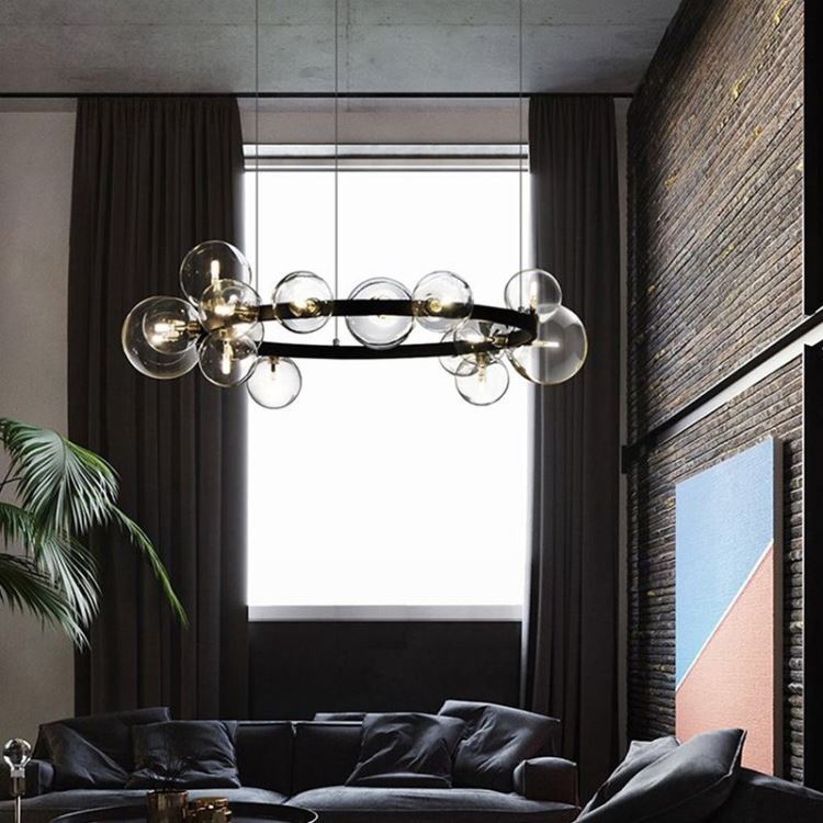 LEDペンダントライト リビング照明 ダイニング 店舗 気泡型 15灯/24灯 - Kansofurni