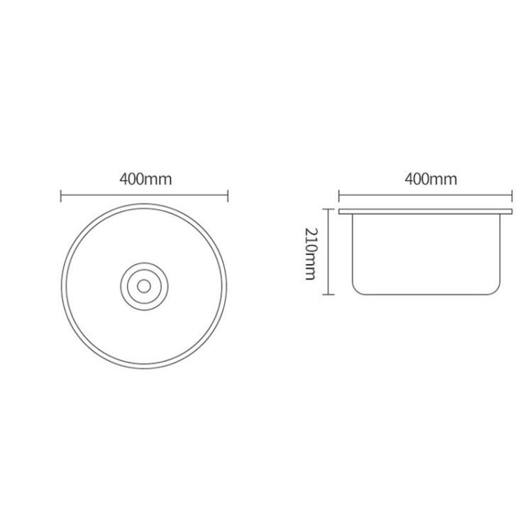 キッチンシンク ナノ台所流し台 D40cm オーバー アンダー 304ステンレス 手作り 金 1槽 - Kansofurni