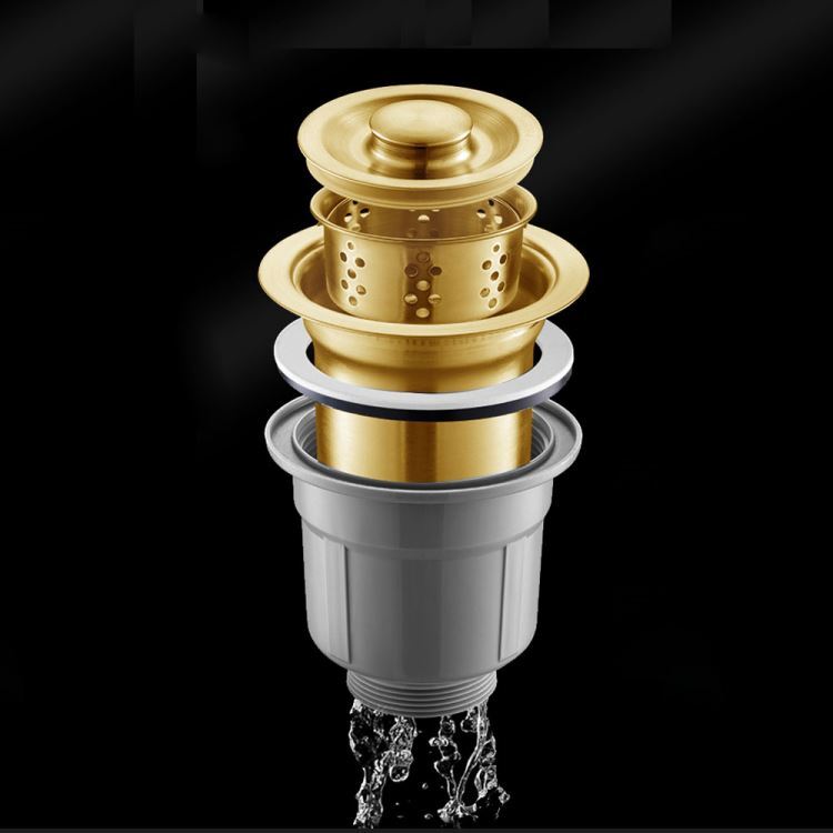 キッチンシンク ナノ台所流し台 D40cm オーバー アンダー 304ステンレス 手作り 金 1槽 - Kansofurni