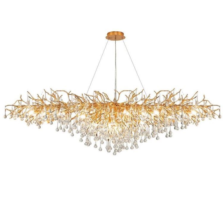 LEDペンダントライト リビング 寝室 店舗 天井照明 クリスタル 豪華 L100cm - Kansofurni