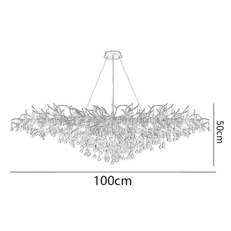 LEDペンダントライト リビング 寝室 店舗 天井照明 クリスタル 豪華 L100cm - Kansofurni