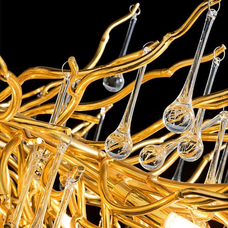 LEDペンダントライト リビング 寝室 店舗 天井照明 クリスタル 豪華 L100cm - Kansofurni