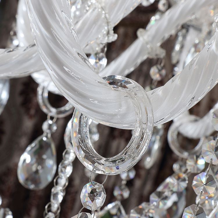 シャンデリア クリスタル照明 ホテル 吹き抜け 別荘 大型照明 白色 32灯 D140*H150cm - Kansofurni