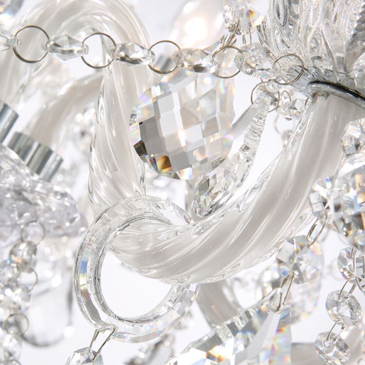 シャンデリア クリスタル照明 ホテル 吹き抜け 別荘 大型照明 白色 32灯 D140*H150cm - Kansofurni